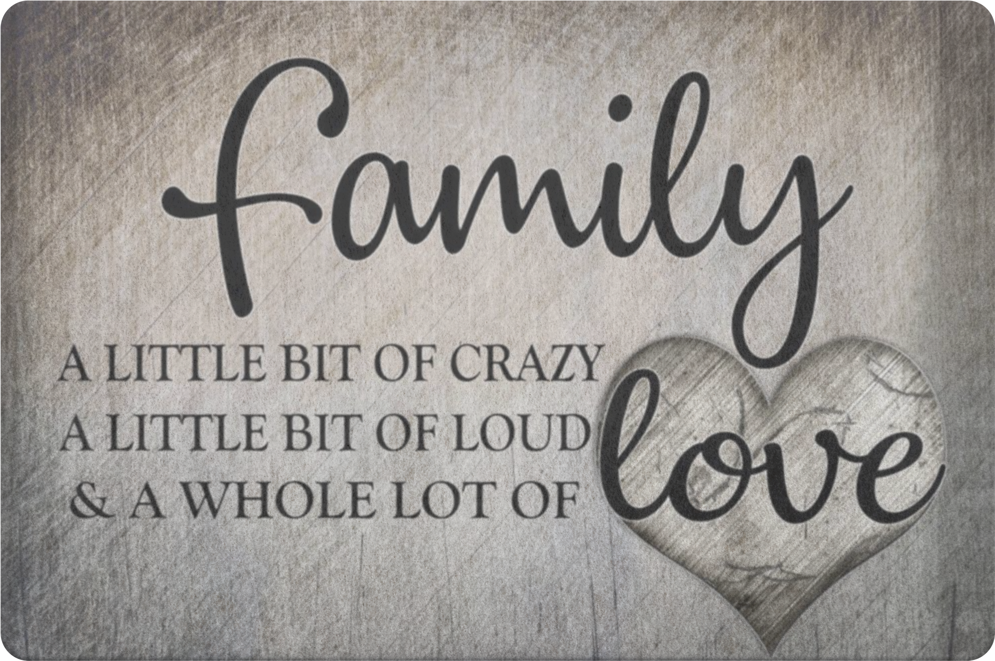 Love" Premium Doormat - Family A Little Bit Of Crazy (2000x2000), Png Download
