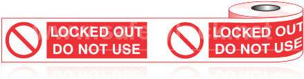 Lockout Barrier Tape - Label (500x500), Png Download