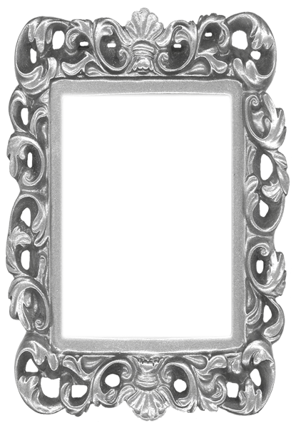 Silver Oval Frame Png Download - Silver (415x600), Png Download