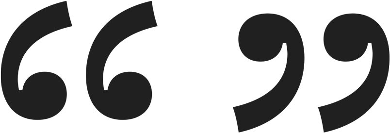 Vulf's Almost Cartoonish Quotation Marks Amplify The - Black-and-white (2074x884), Png Download