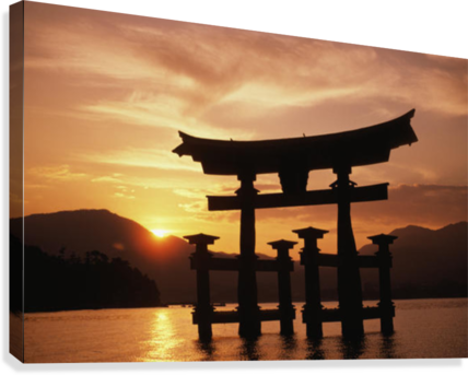 Japan, Kyushu, Miyajima Torii Gate In Water, Itsukushima - Posterazzi Japan Kyushu Miyajima Torii Gate In Water (428x343), Png Download