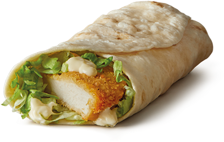 We Take A Strip Of Succulent, Marinated And Crumbed - Mcdonalds Chicken Wrap (700x487), Png Download