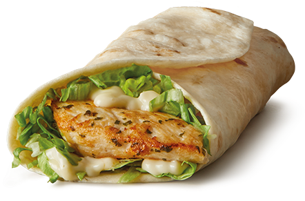 100% Chicken Breast Fillet Marinated With Spices And - Mcdonalds Grilled Chicken Snack Wrap (700x487), Png Download