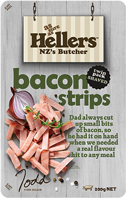 Hellers Bacon Strips (375x400), Png Download