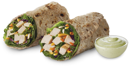 Grilled Chicken Cool Wrap - Chickfila Wrap (422x338), Png Download