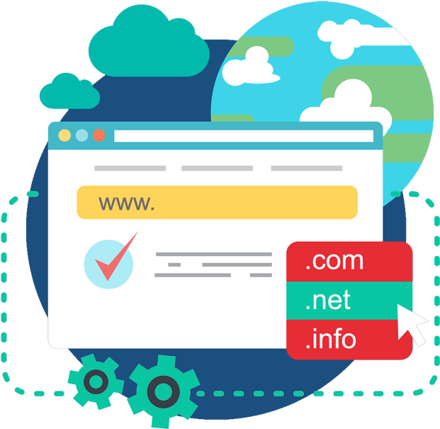 Hosting & Domain - Registro De Domínio (650x623), Png Download