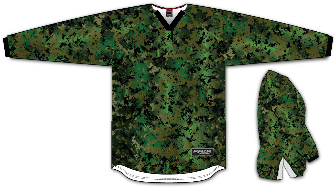 Dark Forest Digi Woodsballer Jersey - Blue Camo Paintball Jersey (1356x778), Png Download