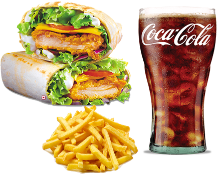 Chicken Wrap/ Chicken Wrap Meal Combo - Jml Quick Chips Potato Chipper | Robert Dyas (460x358), Png Download