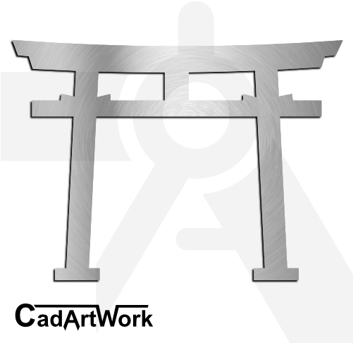 Japanese Gate Dxf Clip Art - Gate (500x500), Png Download