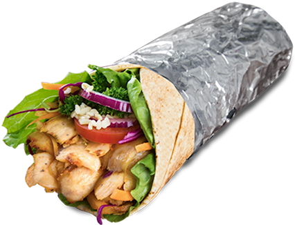 Chicken Kebab - Kebab Wrap (433x345), Png Download
