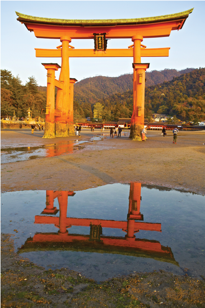 Itsukushima Shrine Temple Gate, Miyajima, Japan - Torii (1000x600), Png Download