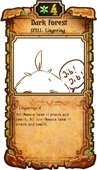 Dark Forest - Mojang Scrolls Card Art (350x600), Png Download