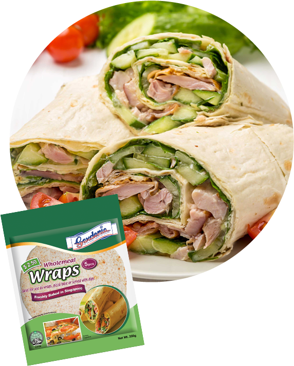 Pan Grilled Chicken Avocado Wrap - Wrap Pan (608x730), Png Download
