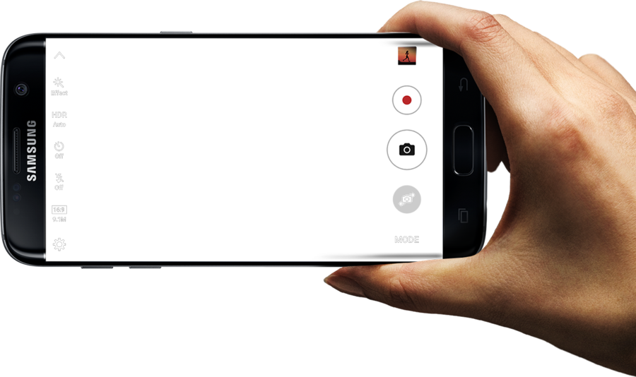 Samsung Galaxy S7 Hand Png Clipart Samsung Galaxy S7 - Cell Phone Camera Png (900x534), Png Download