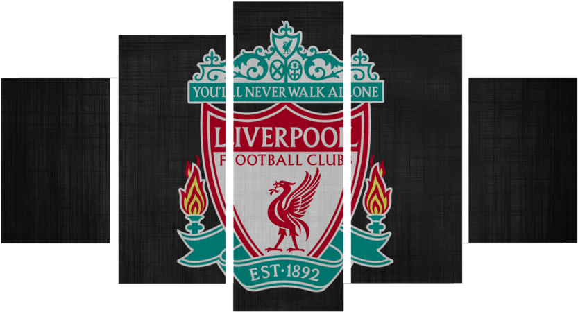 Hd Printed Liverpool Fc Logo 5 Pieces Canvas - Led Zepplin Logo Png (1024x577), Png Download