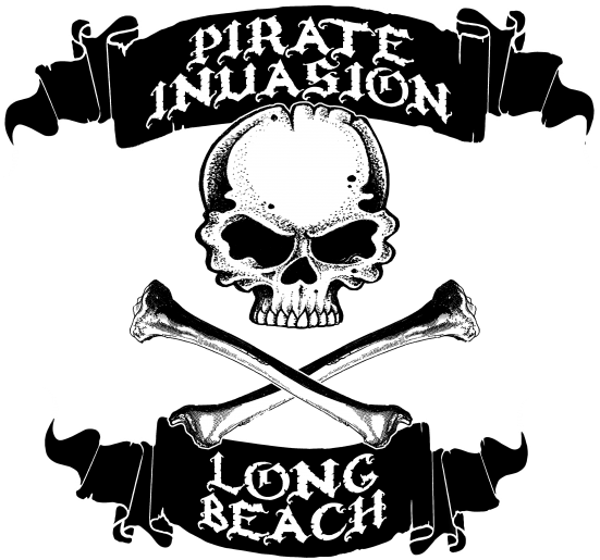 Pirate Invasion Long Beach Logo - Long Beach (600x576), Png Download