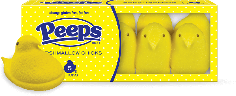 Peeps Yellow Marshmallow Chicks (5ct) (750x400), Png Download