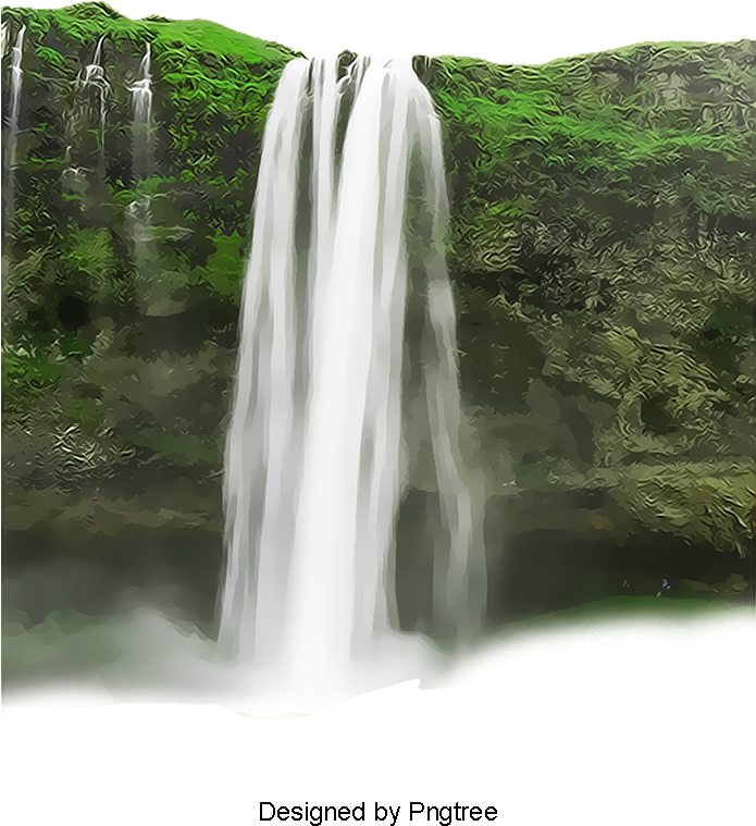 2017 Waterfall Landscape Material, Waterfall, Running - Seljalandsfoss (800x800), Png Download