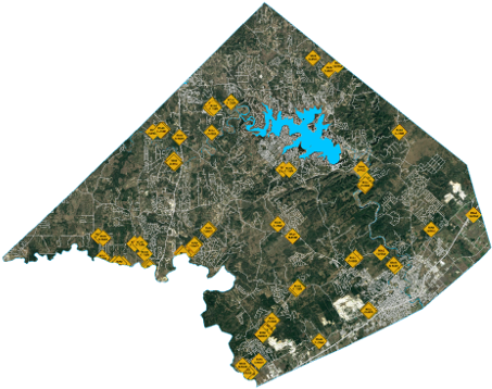 Low Water Crossing Map - School (500x375), Png Download