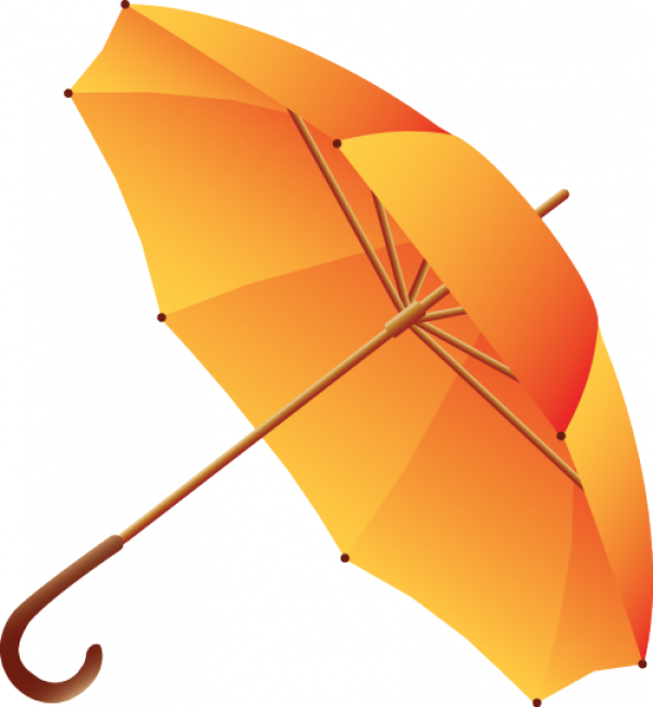 Umbrella Png Free Download - Orange Umbrella Png (600x650), Png Download