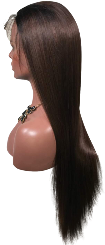 Buy Cashmere Bottega - Long Dark Brown Wig (600x799), Png Download