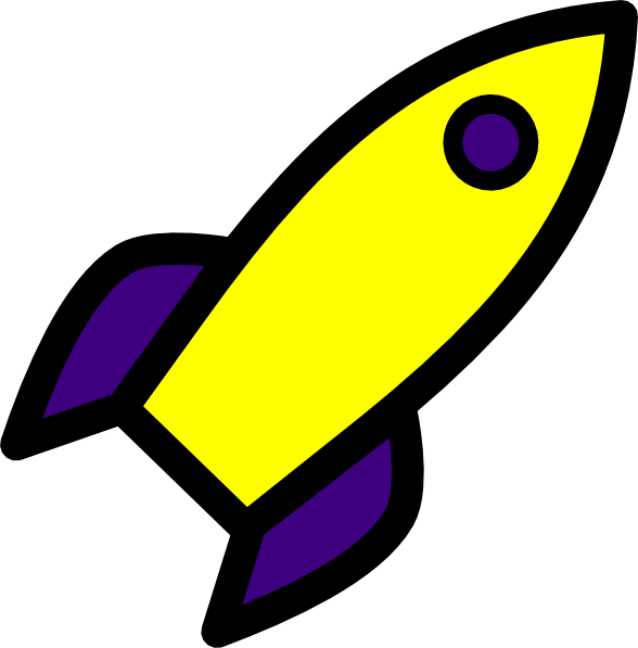 Parachute With Rocket Clip Art At Clker - Cartoon Rocket (588x597), Png Download