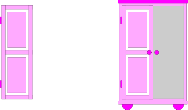 Wardrobe New Baby Girl - Baby Cupboard Clipart (600x351), Png Download