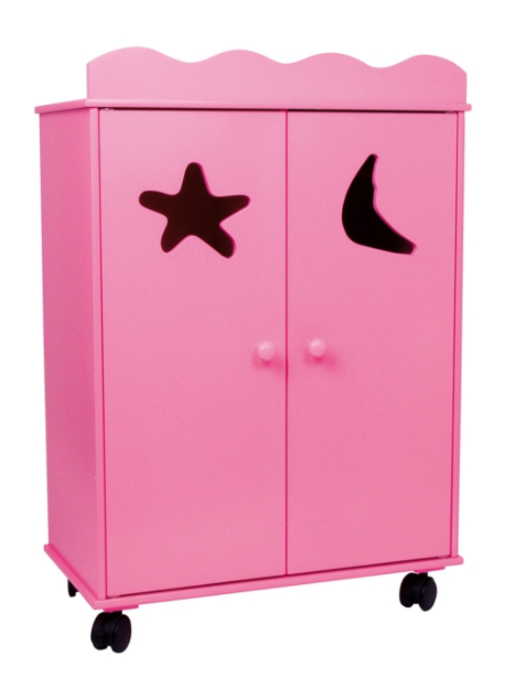 Dolls Wardrobe Pink - Legler Doll's Wardrobe (pink) (1331x633), Png Download