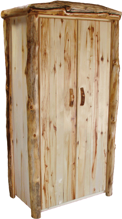Aspen Log Full Door Wardrobe - Wardrobe (800x765), Png Download
