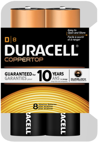 Industrial Grade Led Flashlights - Duracell Batteries 8 Pack (480x480), Png Download