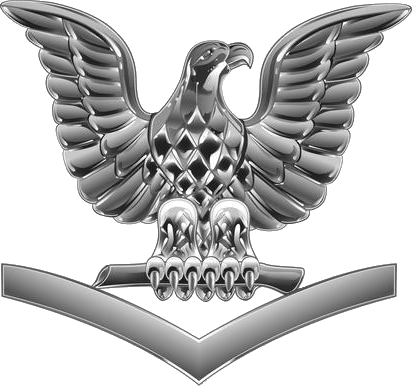Po3 Collar - Petty Officer Second Class Insignia (412x386), Png Download