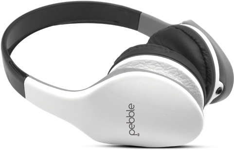 Pebble Black & White Wave Headphone - Pebble Wave Headphone (500x500), Png Download