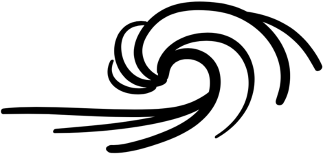 Black Wave Logo - Waves Logo Black And White (1000x469), Png Download