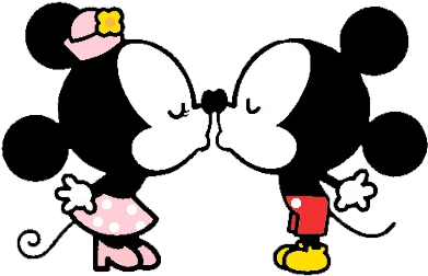 Png מצוירים - Dibujo De Minnie Y Mickey (456x462), Png Download