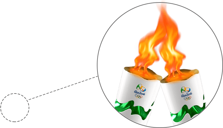 A Transferência Da Chama Entre Os Condutores Vai Acontecer - Desenho Da Tocha Olimpica (722x414), Png Download