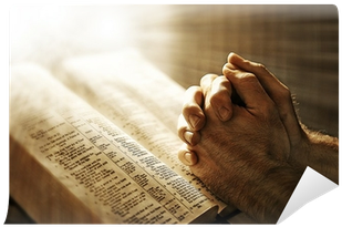 Praying Hand With Bible Png (400x400), Png Download