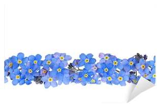 Blue Flower Border Design Hd (400x400), Png Download