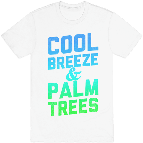 Cool Breeze & Palm Trees Mens T-shirt - Finding My Center Donut (484x484), Png Download