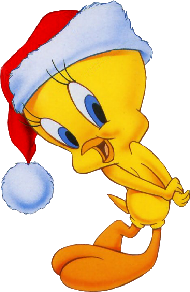 Tweety Disney Baby Cartoon Clip Art Images Are Large - Tweety Bird Christmas Transparent Background (385x592), Png Download