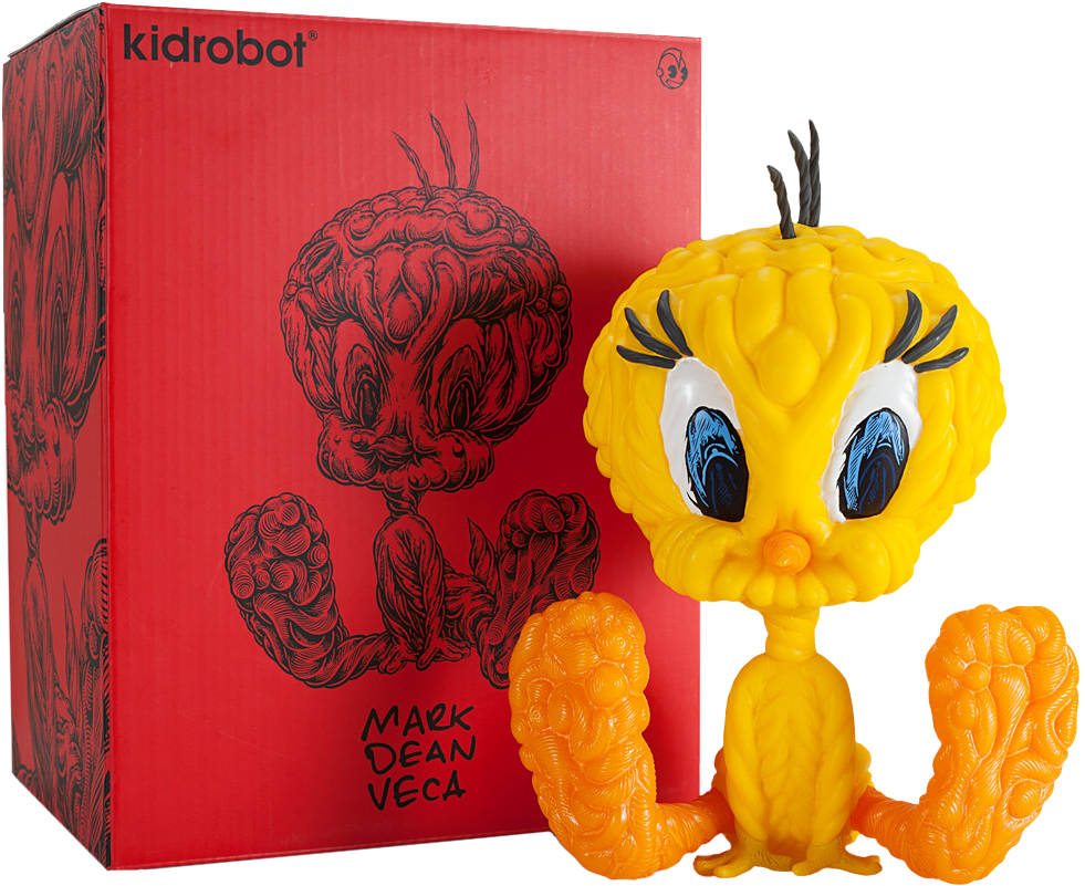 Looney - Looney Tunes Tweety Bird Mark Dean Veca Vinyl Figure (1000x817), Png Download