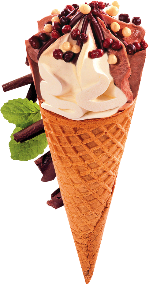 Cônes Vanille Chocolat (1000x1000), Png Download