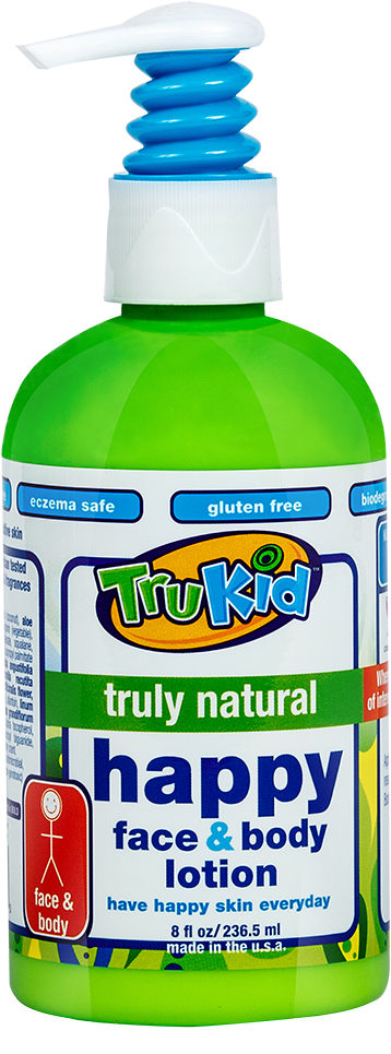 Trukid Happy Face & Body Lotion - Trubaby Bubbly Baby Body And Hair Wash, 240ml (1000x1000), Png Download
