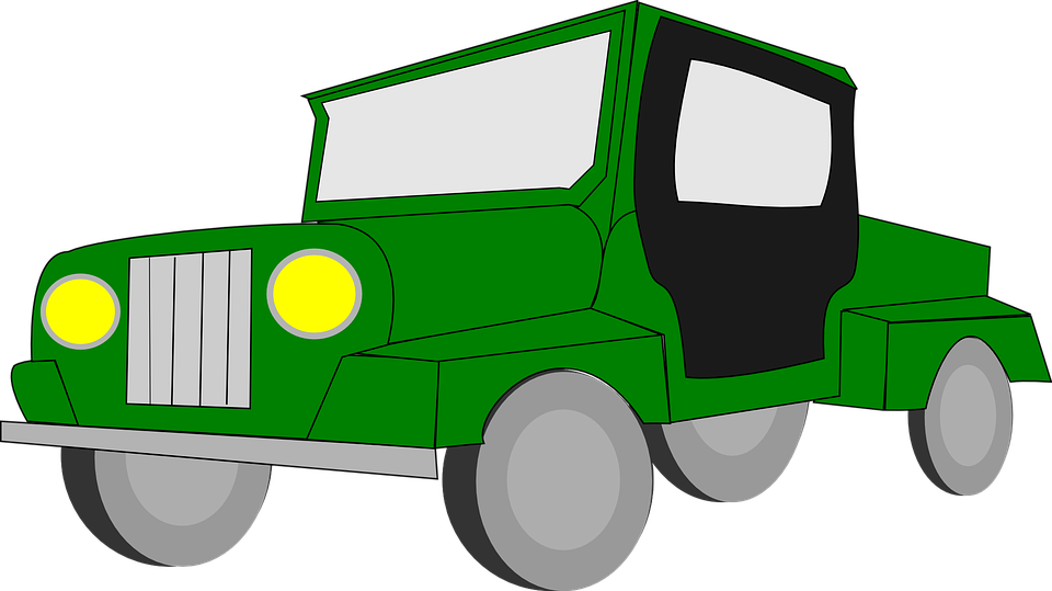 Tractor Clipart Four Wheel Drive - Car Four Wheels Clipart (960x539), Png Download