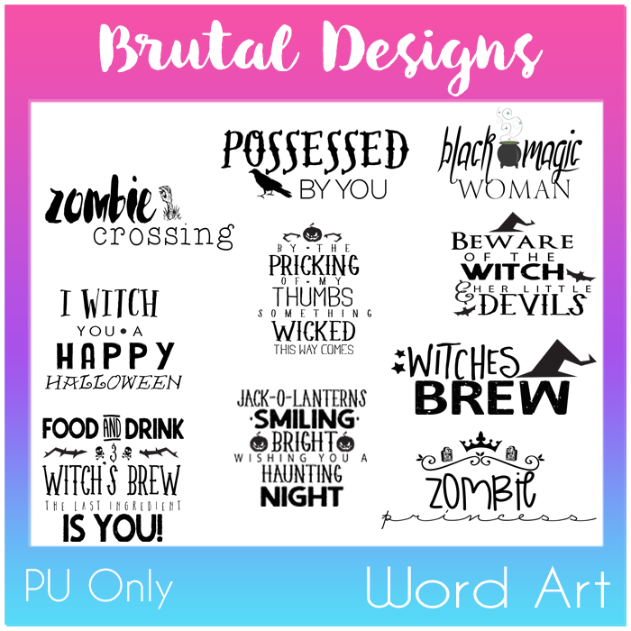 New Halloween Word Art 1-10 - Art (800x800), Png Download