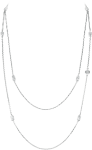 Hw Logo By Harry Winston, White Gold Diamond Sautoir - Diamond (525x350), Png Download