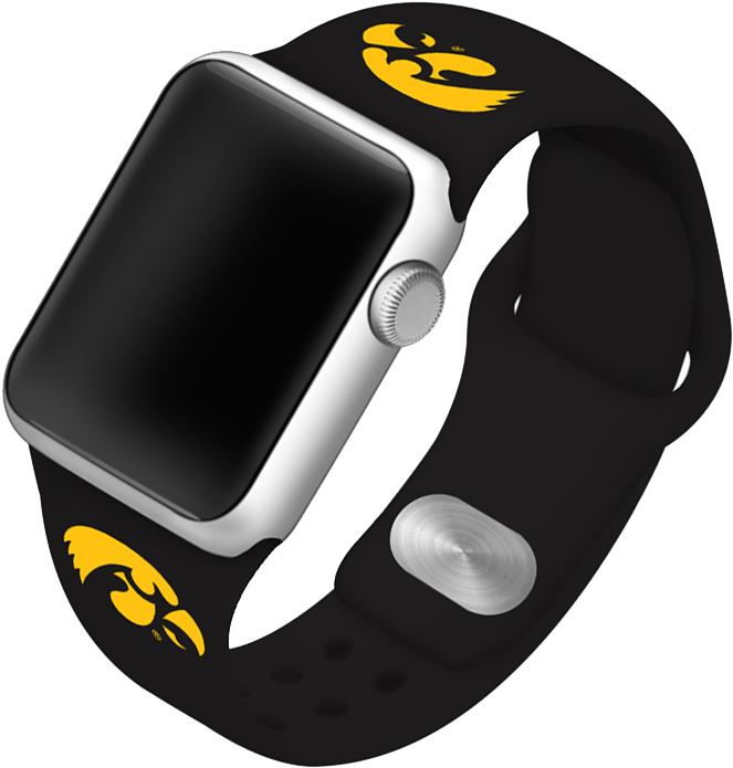 University Of Iowa Hawkeyes Silicone Sport Band For - Cartoon (800x800), Png Download