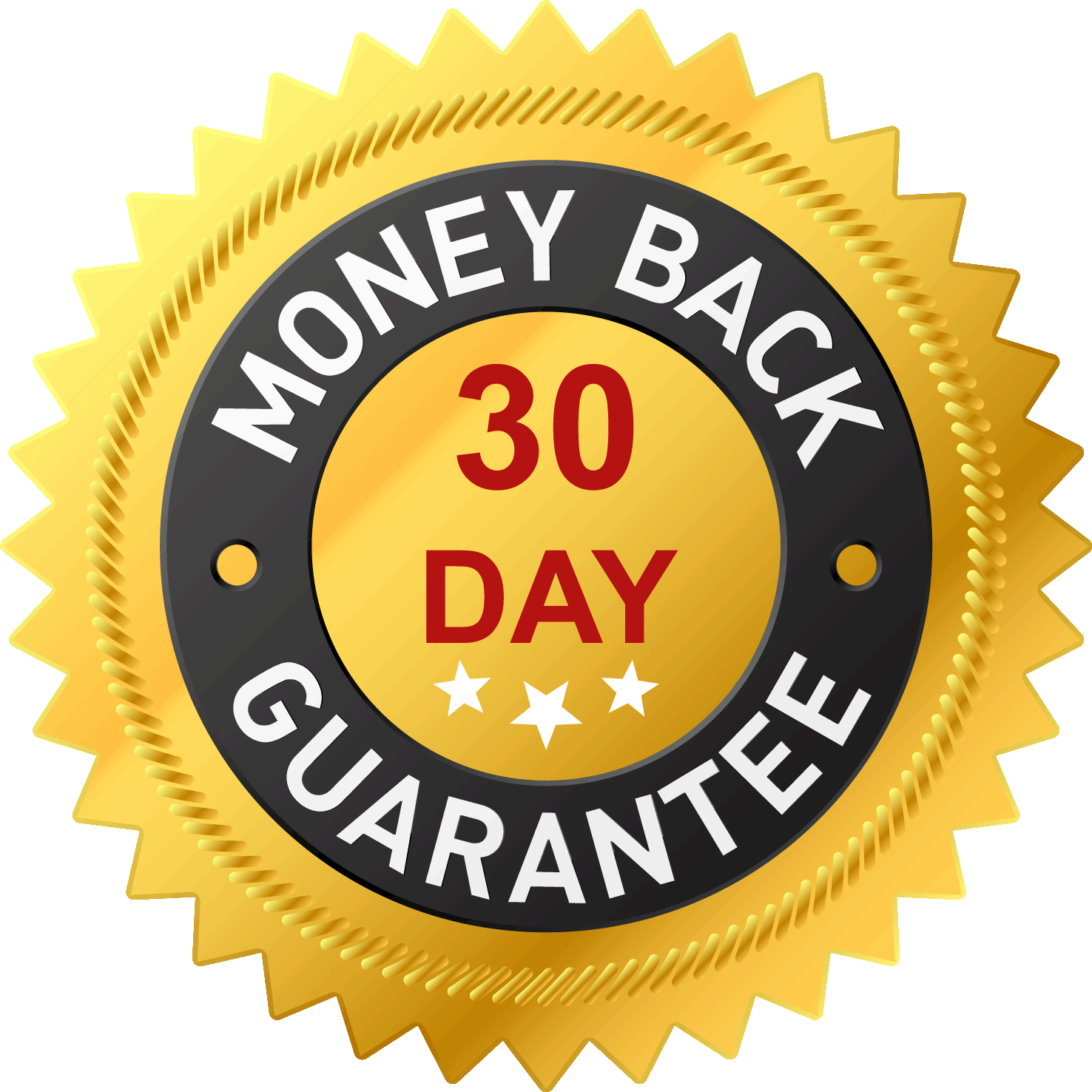 Money Back 30 Day Guarantee Logo Restauriraia - Money Back Guarantee Png (1476x1476), Png Download