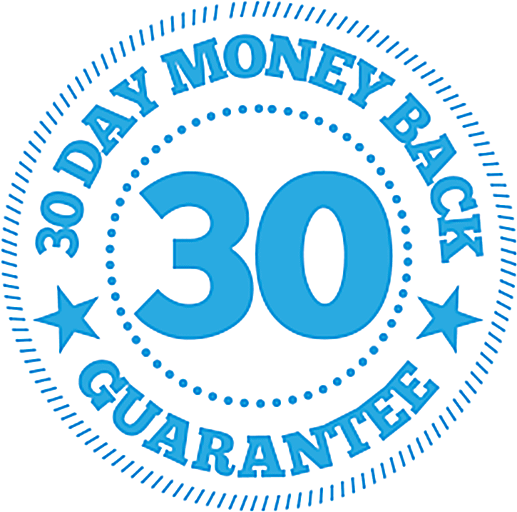 30 Day Guarantee Free Png - 30 Day Money Back Guarantee Blue (728x728), Png Download