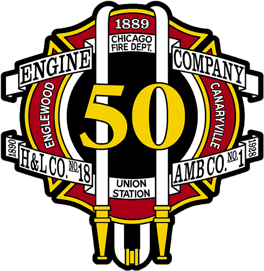 Chicago Fd Engine 50's Decal Fire Dept, Fire Department, - Chicago Fire Department (600x598), Png Download