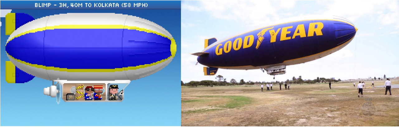 I Painted My Blimp Like The One At Tiny Tower Blimp - Blimp (1280x720), Png Download
